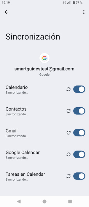 Su información será sincronizada