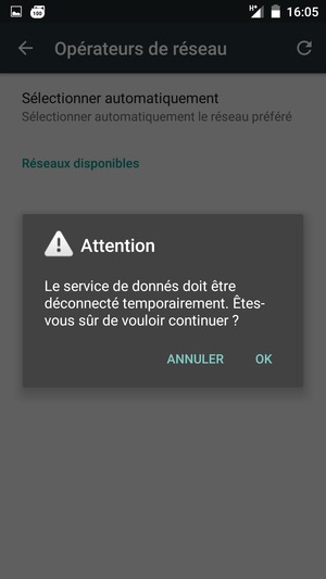 Sélectionnez OK