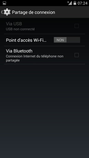 Sélectionnez Hotspot Wi-fi / Point d'accès Wi-Fi...