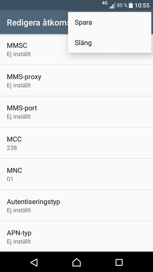Välj Spara