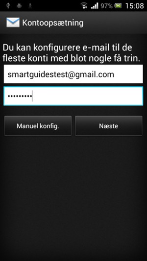Indtast din Gmail eller Hotmail adresse og adgangskode. Vælg Næste