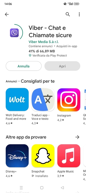 Attendi il completamento del processo di installazione