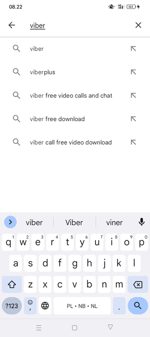 Enter the app name and select Search