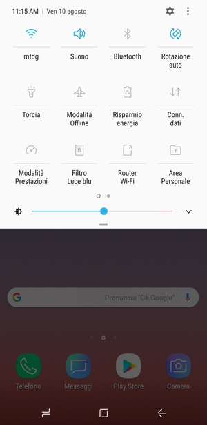 Seleziona Suono per passare alla modalità di vibrazione