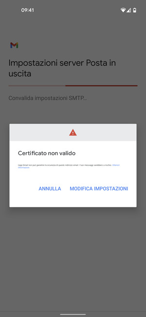 Seleziona MODIFICA IMPOSTAZIONI