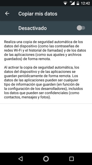 Active Copiar mis datos