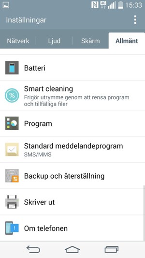 Scrolla till och välj Om telefonen
