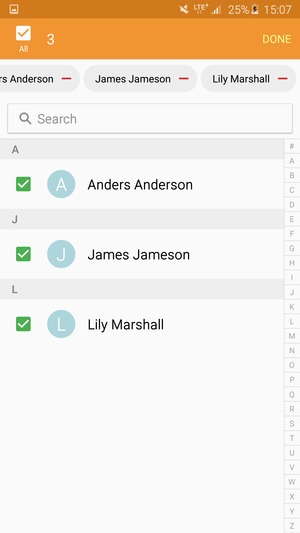 Check the All / 0 selected checkbox