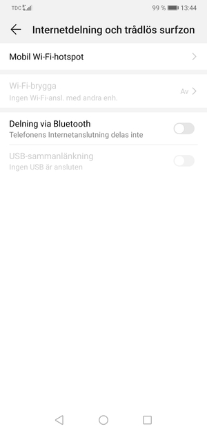 Välj Mobil Wi-Fi-hotspot