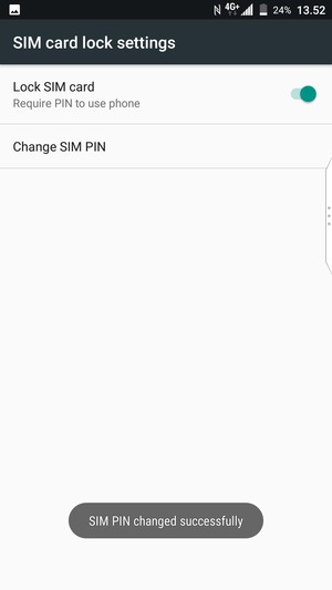 Your SIM PIN has been changed