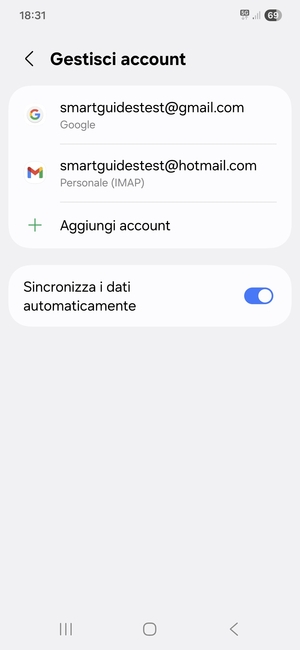 Seleziona il tuo account Google
