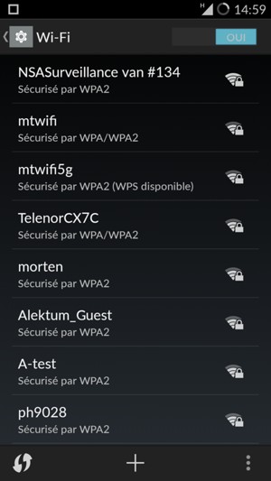 Sélectionnez le réseau sans fil auquel vous souhaitez vous connecter