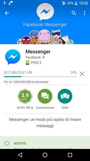 Attendi il completamento del processo di installazione
