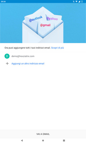 Seleziona VAI A GMAIL