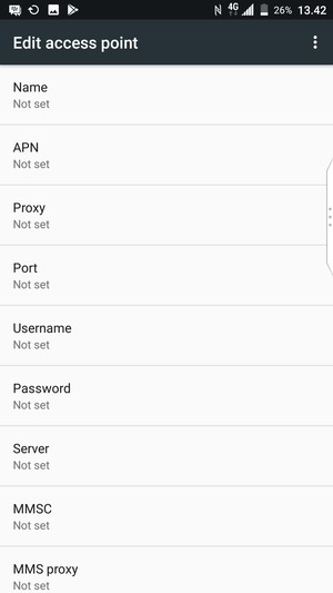 Enter Internet information