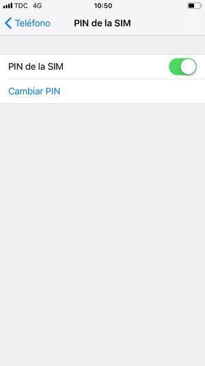 Seleccione Cambiar PIN