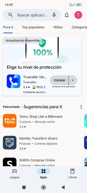 Seleccione la barra de Búsqueda