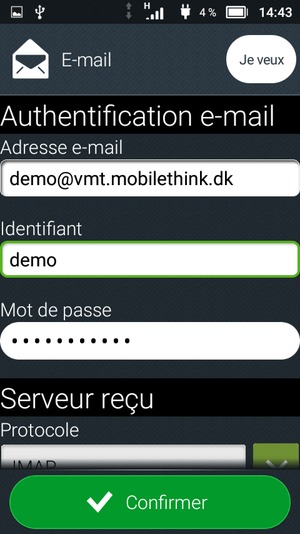 Saisissez Identifiant