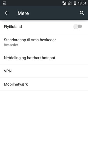 Vælg Mobilnetværk