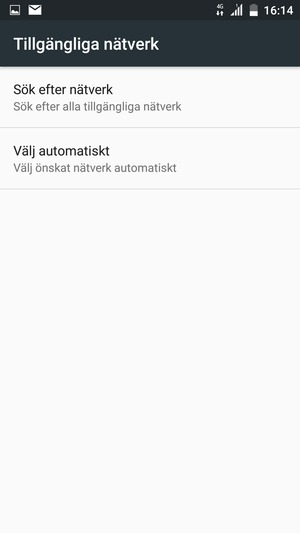 Välj Sök efter nätverk