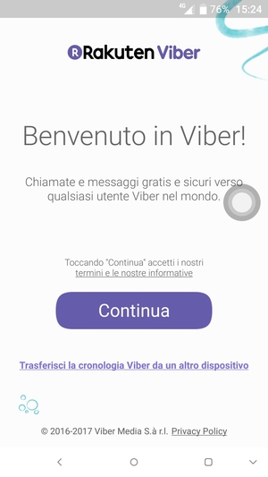 L'app è pronta per l'uso