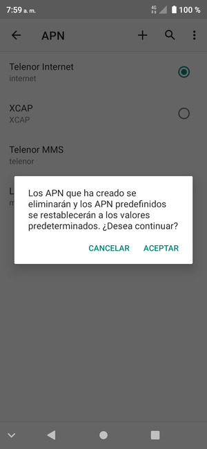 Seleccione ACEPTAR