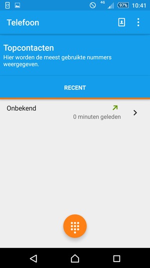 Selecteer de Menu-knop