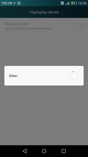 Vänta på att sökningen avslutas
