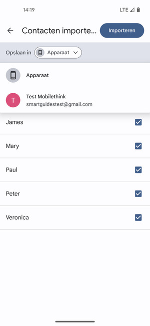 Selecteer uw Google-account