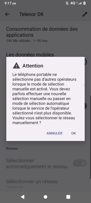 Sélectionnez OK
