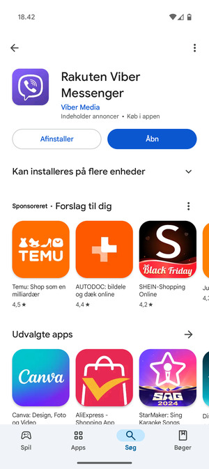 Vælg Åbn