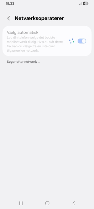 Afvent at søgningen er afsluttet