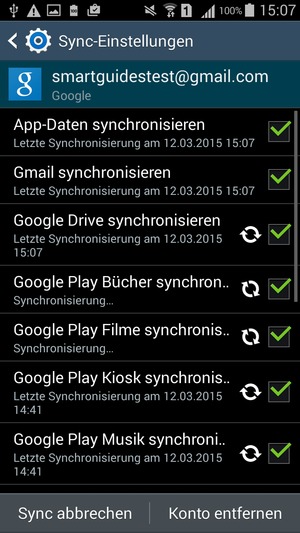Ihre Kontakte von Google werden nun auf Ihrem Smartphone synchronisiert