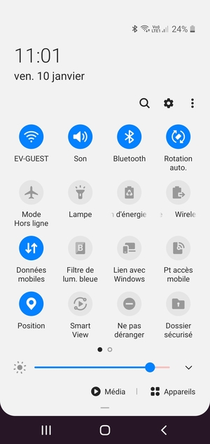 Désactiver Wi-Fi et Bluetooth