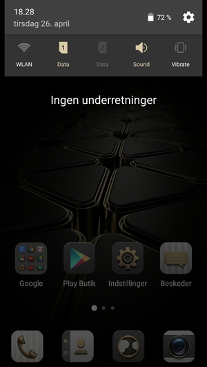 Aktiver topmenuen igen
