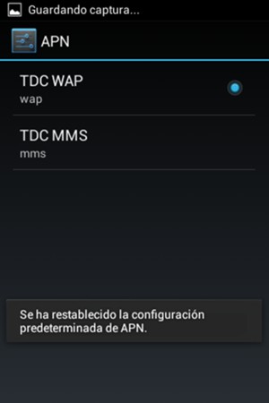 El teléfono se reiniciará con la configuración predeterminada de Internet y MMS