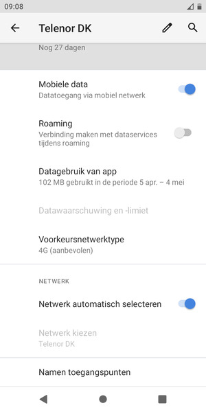 Scroll naar en selecteer Namen toegangspunten