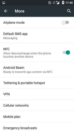 Select Tethering & portable hotspot