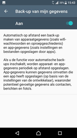 Selecteer de Terug-knop