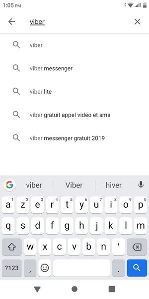 Saisissez le nom de l'appli et sélectionnez Rechercher
