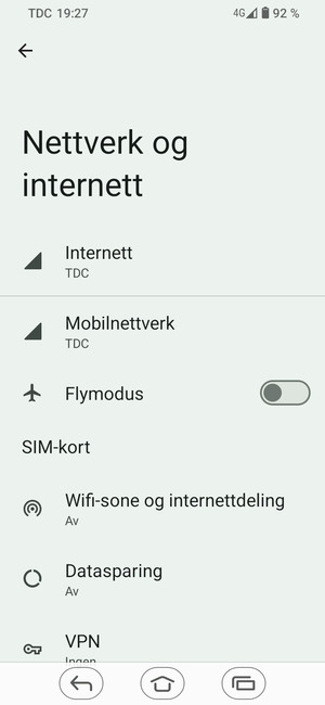Velg Mobilnettverk