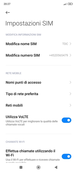 Seleziona Reti mobili