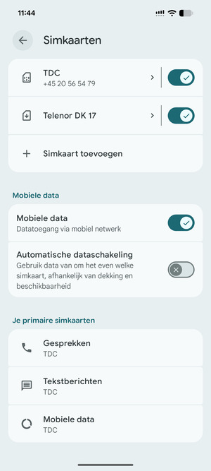 Uw eSIM is nu geactiveerd