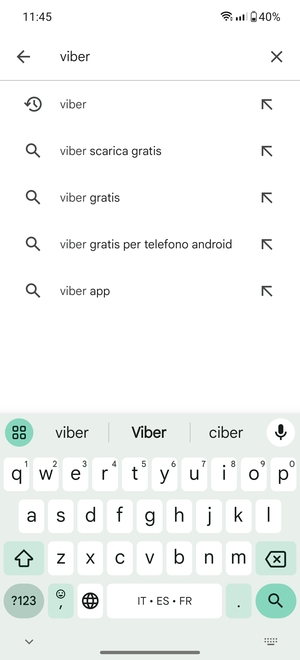 Inserisci il nome dell'app e seleziona Ricerca