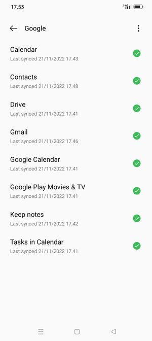 Make sure Contacts is selected
