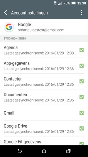Zorg ervoor dat Contacten geselecteerd is