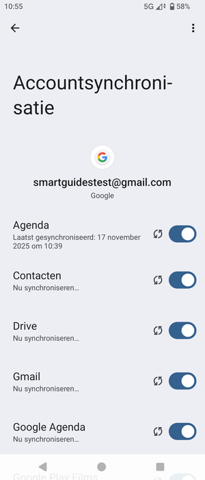 Uw gegevens worden gesynchroniseerd