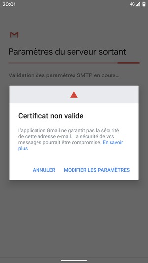 Sélectionnez MODIFIER LES PARAMÈTRES