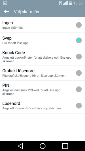 Välj Grafiskt lösenord