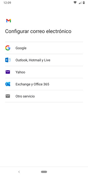 Seleccione Outlook, Hotmail y Live